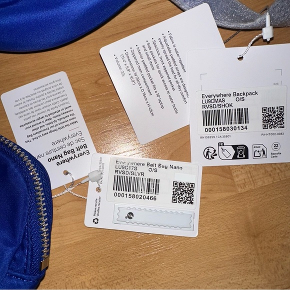 NWT Bundle Everywhere Backpack 22L + Nano Pouch Riverside Blue/Sheer Oak/Silver